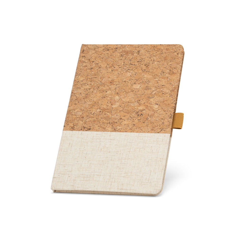 Carnet A5 en liège et lin personnalisable KLEE Naturel clair